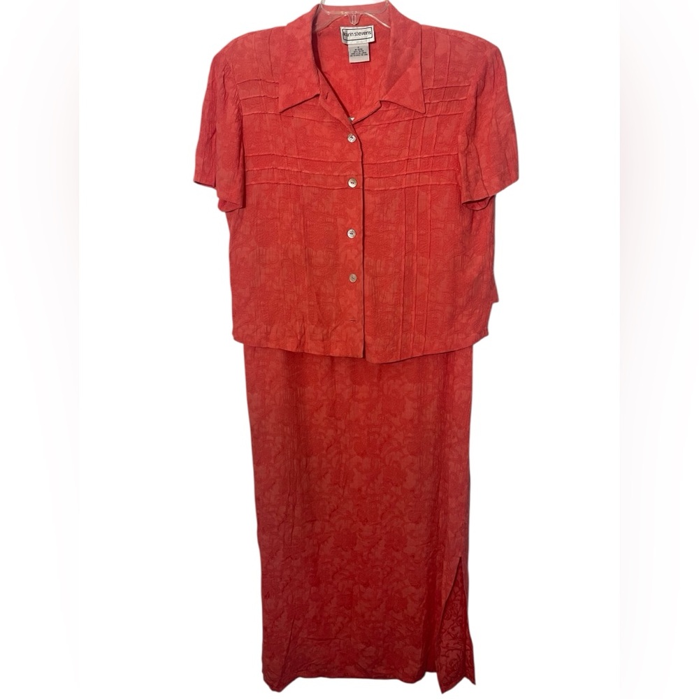 karin stevens Red Short-Sleeve Maxi Dress Set